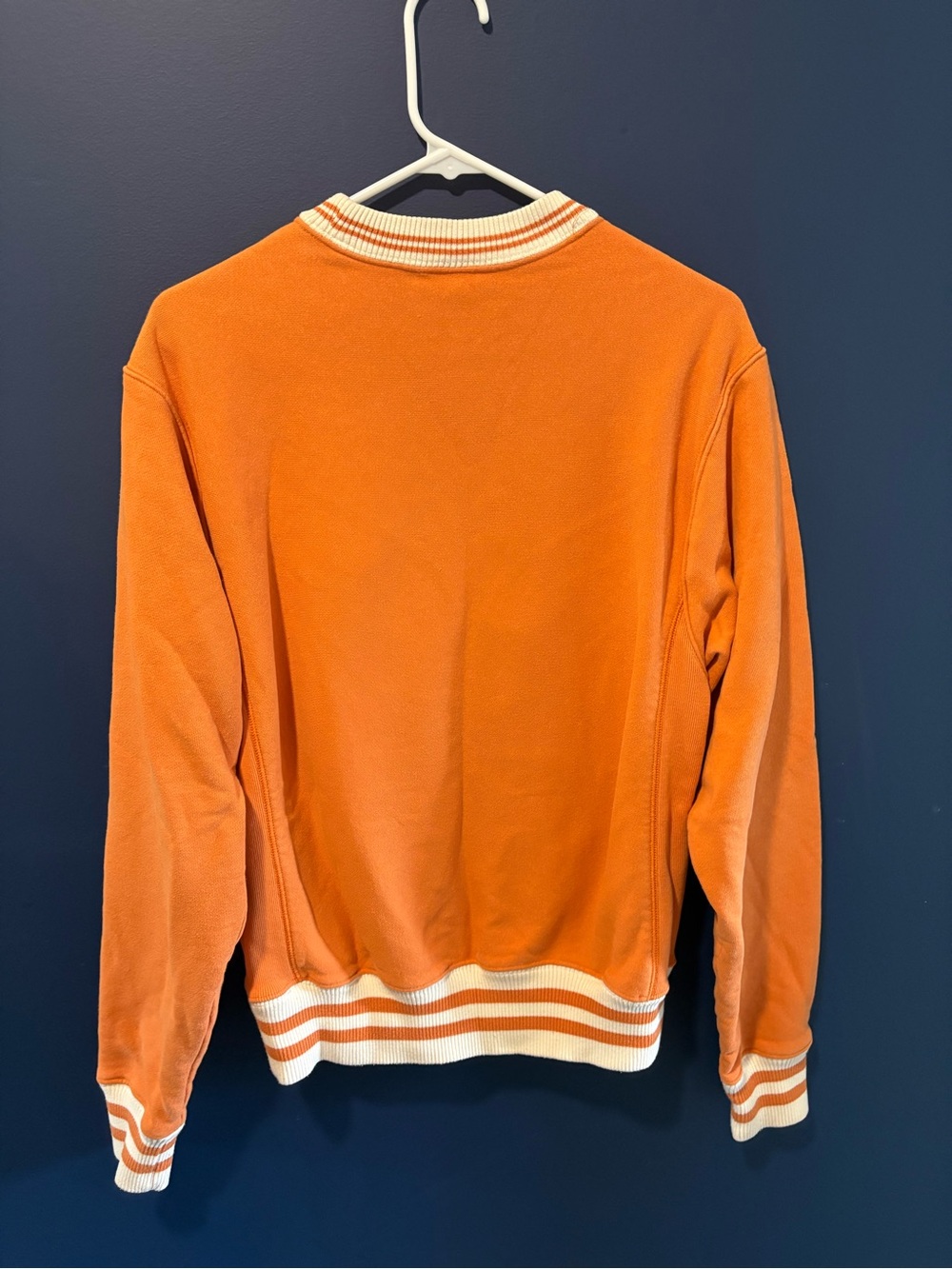 Champion Orange Crewneck Sweatshirt with 'Phys. Ed.' Graphic - Picture 3 of 3